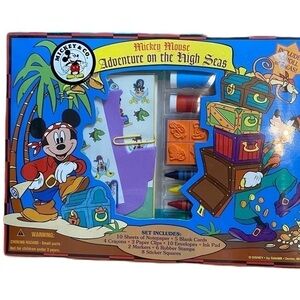 Disney Mickey Mouse Adventure on the High Seas Art Kit NEW Stamper Crayon Marker